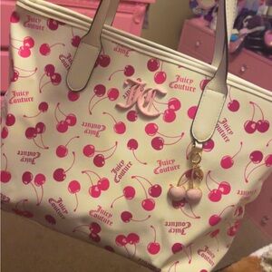 Juicy Couture Pink Cherry Print Tote